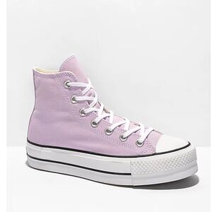 Converse Chuck Taylor All Star Lift Pale Amethyst High Top Platform Shoes